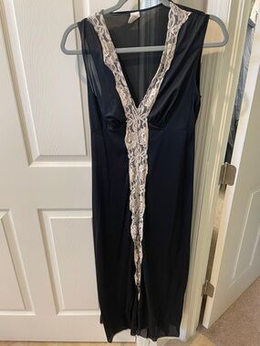 Movie star black slip lace detail vintage Whimsigoth" and "Coquette”